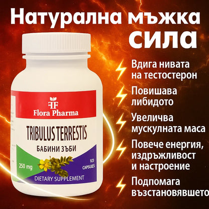 Tribulus terrestris – complemento alimenticio, 100 cápsulas de 250 mg - fuerza, energía y vitalidad masculina