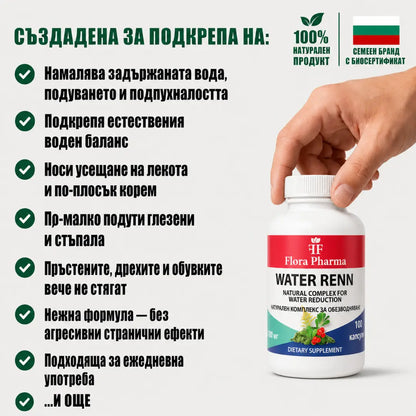 WATER RENN – complemento alimenticio, 100 cápsulas de 500 mg