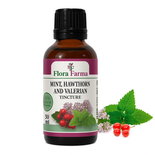 Menta, espino blanco y valeriana – tintura de 50 ml
