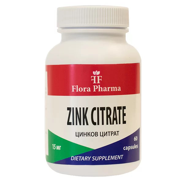 CITRATO DE ZINC – complemento alimenticio, 60 cápsulas de 15 mg